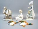 Figuriner, 5 st, porslin, bl.a Lladro.