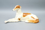 Figurin, vinthund, porslin.