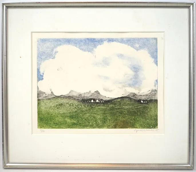 Inger Kihlman, etsning 7/50, signerad, 1985.