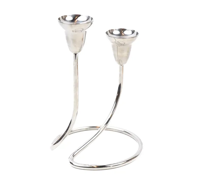 Maria Bernsten, ljusstake, rostfritt stål, ''Swing'', Georg Jensen.