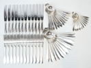 Bestickservis, 59 delar, nysilver, ''Svensk spets''.