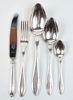 Bestickservis, 59 delar, nysilver, ''Svensk spets''.