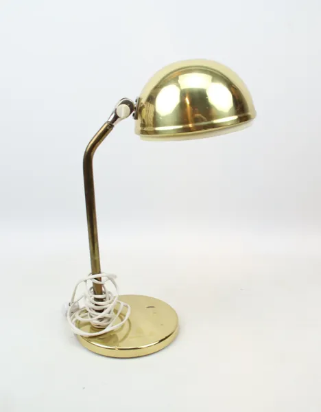 Skrivbordslampa, gulmetall, Elit.