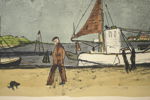 Jens Söndergaard, litografi, signerad.