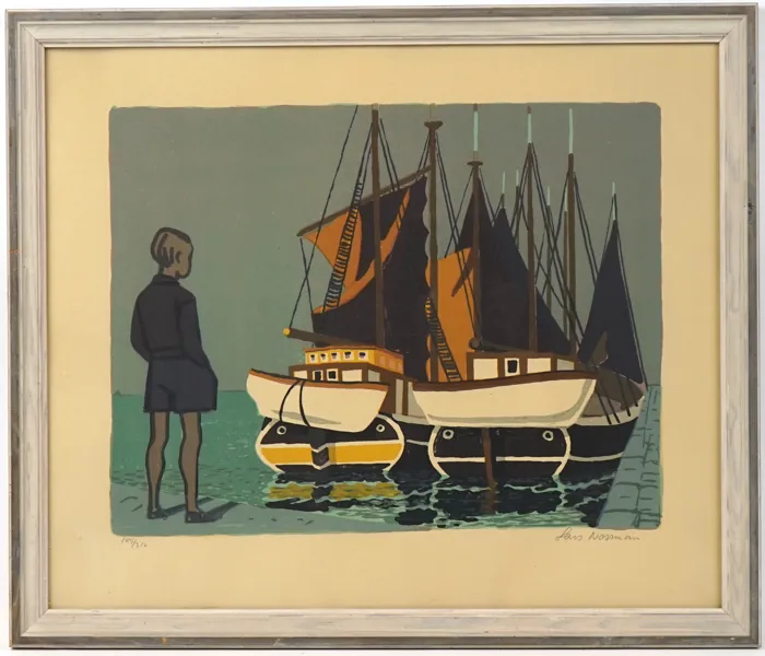 Lars Norrman, litografi 189/310, signerad.