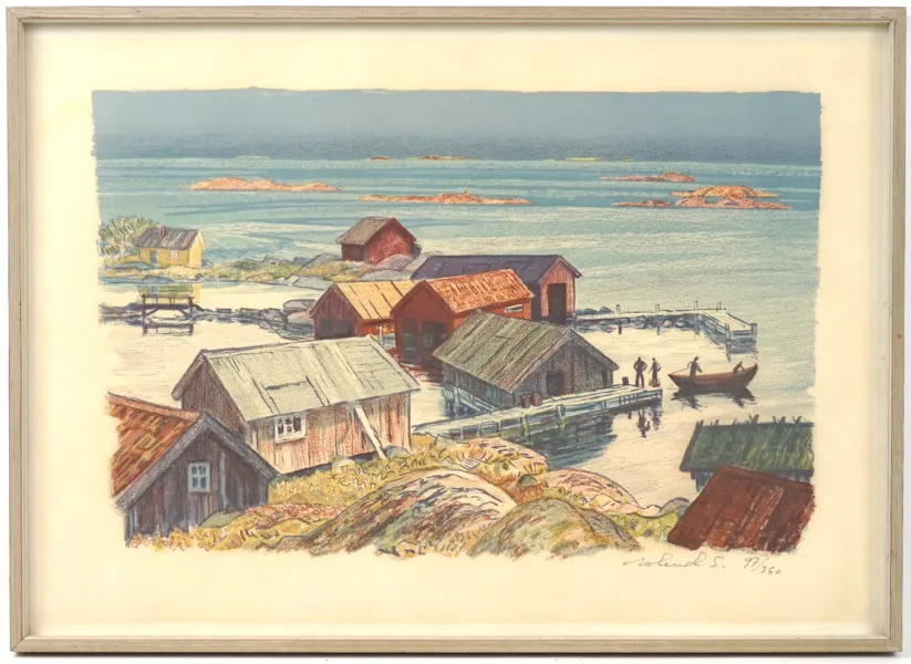 Roland Svensson, litografi 97/360, signerad.