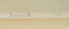 Torbjörn Zetterholm, ''Änder'', träsnitt 24/310, signerad, 1959.
