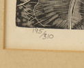 Karin Persson, "Kabbleka", trägravyr 195/310, signerad.