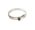 Armring med falköga, öppningsbar, silver.