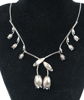 Collier med blomsterklockor, silver.