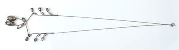 Collier med blomsterklockor, silver.