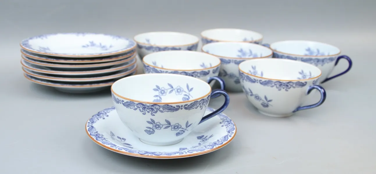 Kaffeservisdelar, 7 delar, porslin, Ostindia, Rörstrand.