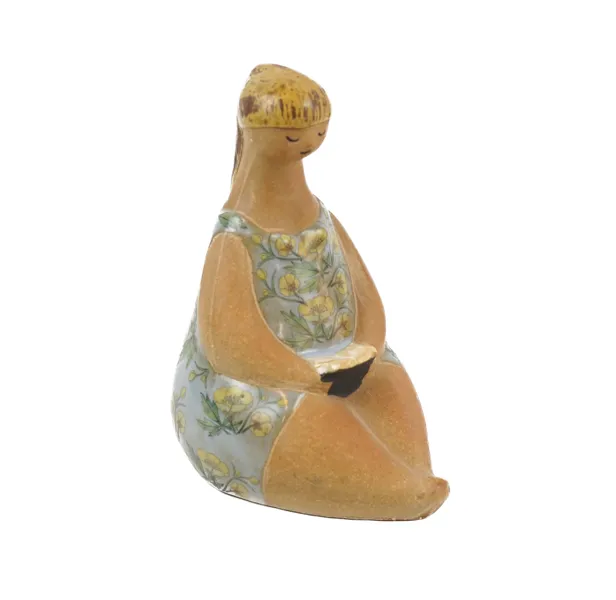 Lisa Larson, figurin, stengods med cromotryck, ''Amalia'', Gustavsberg.