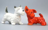 Figuriner, hundar, 5 st, porslin, bl.a Sylvac och Beswick.
