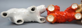 Figuriner, hundar, 5 st, porslin, bl.a Sylvac och Beswick.
