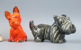 Figuriner, hundar, 5 st, porslin, bl.a Sylvac.