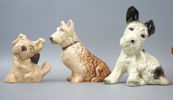 Figuriner, hundar, 5 st, porslin, bl.a Sylvac.