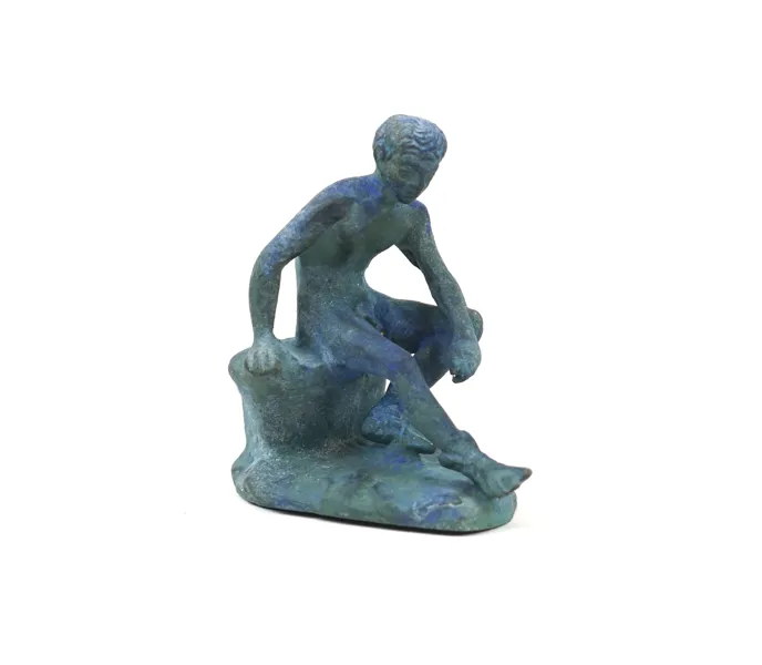 Skulptur, patinerad brons, Hermes/Merkurius, museékopia.