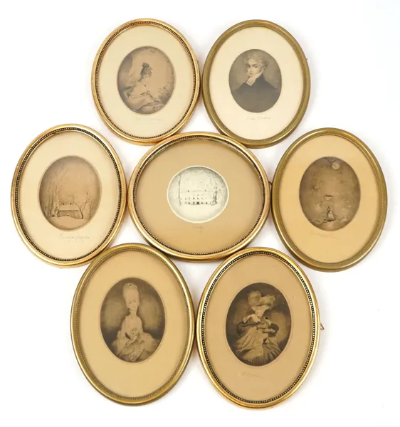 Miniatyrtavlor, 7 st, ur ''Gösta Berglings Saga''.
