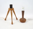 Bordslampor, 2 st, teak.