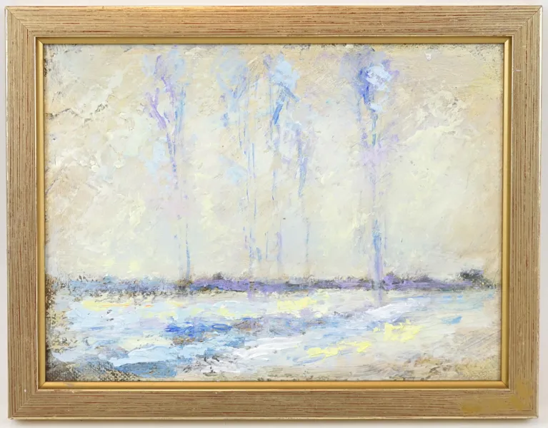 Lars Eliasson, olja på pannå, signerad a tergo, 1988.