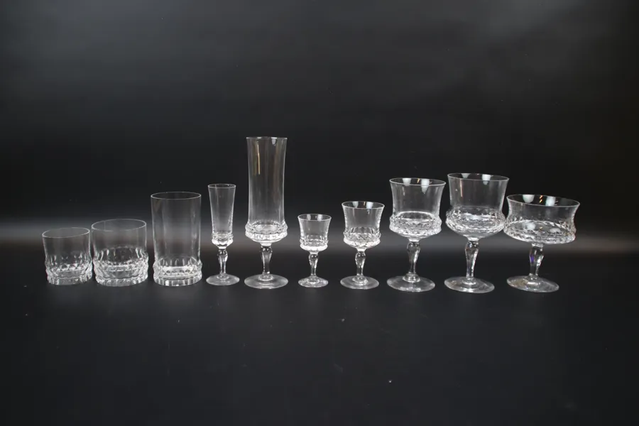 Ingeborg Lundin, glasservisdelar, 51 st, Silvia, Orrefors.