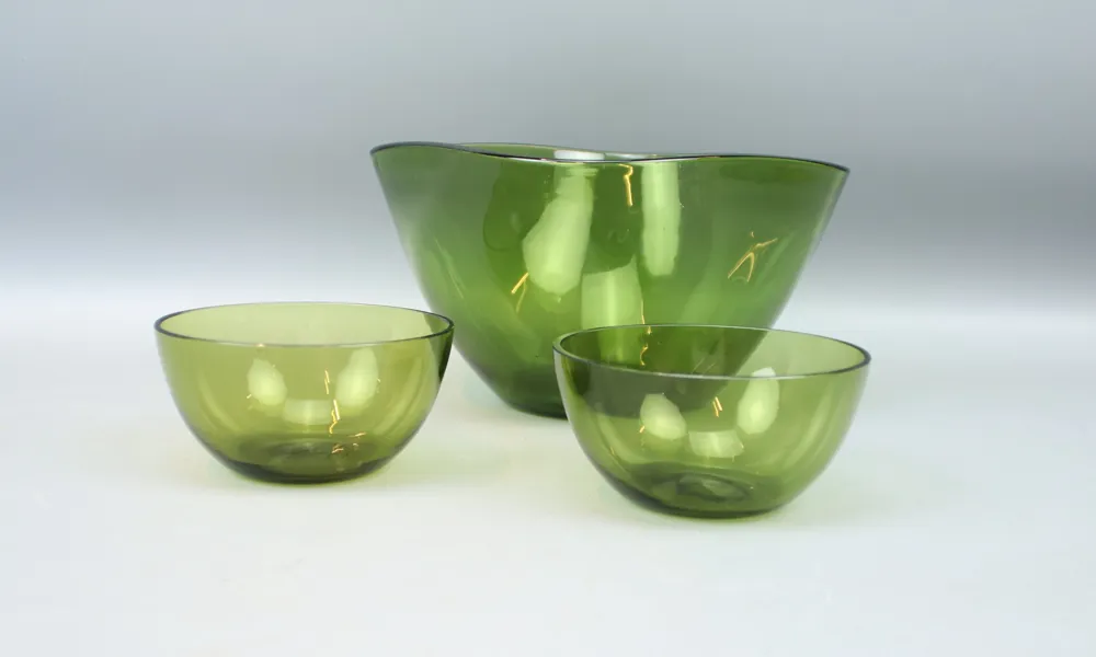 Skålar, 3st, glas.
