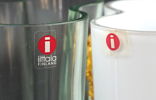 Alvar Aalto, vaser, 2 st, glas, ''Savoy'', Iittala, Finland.