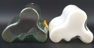 Alvar Aalto, vaser, 2 st, glas, ''Savoy'', Iittala, Finland.