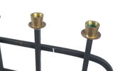 Ljusstake för 7 st ljus, smide/mässing.