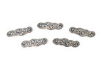 Spännen, 5 st, silver med neilloarbete, Ryssland, 1800/1900-tal.