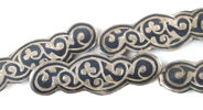Spännen, 5 st, silver med neilloarbete, Ryssland, 1800/1900-tal.
