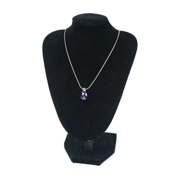 Thomas Sabo, halsband, silver 925 med violetta stenar.