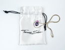 Thomas Sabo, halsband, silver 925 med violetta stenar.