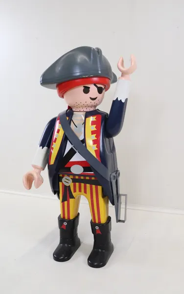 Playmobil, reklamskulptur, pirat, formgjuten plast.