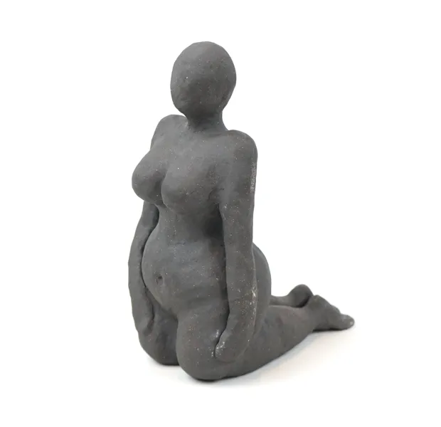 Oidentifierad konstnär, skulptur, keramik, monogramsignerad.