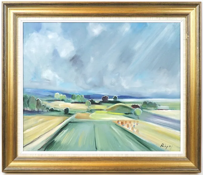 Hans Ripa, olja på duk, signerad, 1944.