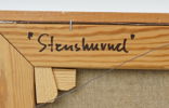 Conny Nyström, ''Stenshuvud'', olja på duk, signerad, 1987.