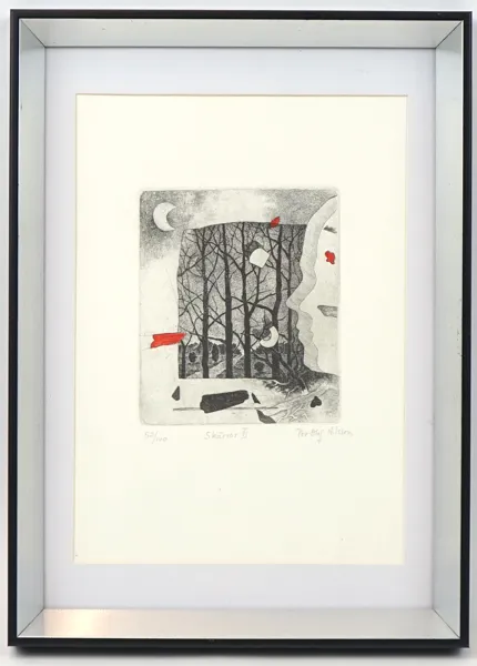Per-Olof Nilsson, ''Skärvor VI'', etsning 52/100, signerad.