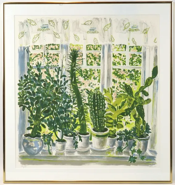 Evy Låås, litografi 64/280, signerad, 1990.