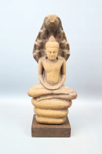 Buddha, skulptur, keramik.