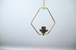 Taklampa, glas/metall, 1900-tal.
