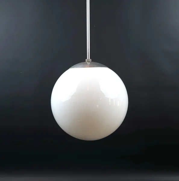 Taklampa, glas/metall.