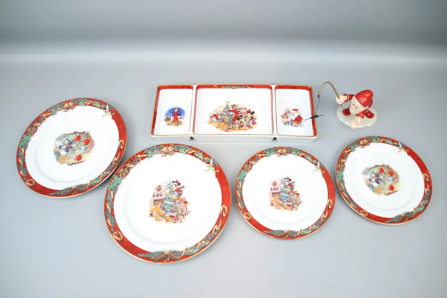 Servisdelar, 6 st, porslin, Disney, Fyrklövern.