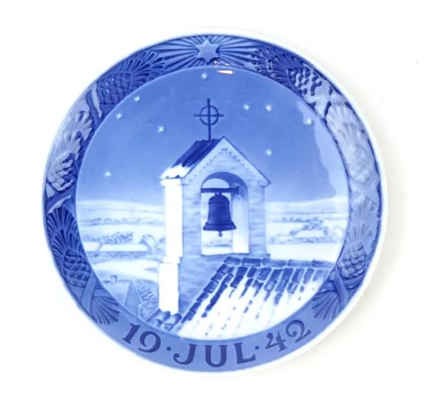 Jultallrik, porslin, ''JUL 1942'', Royal Copenhagen.