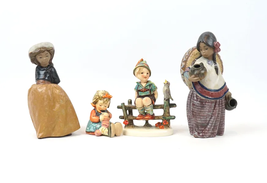 Figuriner, 4 st, porslin, bl.a Goebel.