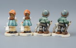Figuriner, 4 st, porslin, Goebel.