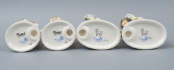 Figuriner, 4 st, porslin, Goebel.
