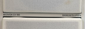 Bang & Olufsen, högtalare och subwoofer, 3 delar, "Beovox CX 100 Type 6343" och "Type 6345".