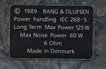 Bang & Olufsen, högtalare och subwoofer, 3 delar, "Beovox CX 100 Type 6343" och "Type 6345".
